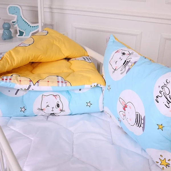 Фото - Ковдра дитяча зима MirSon антиалергенна Kids Time 20-0044 Cats and bunnies 140х205 см EcoSilk (2200009666445)