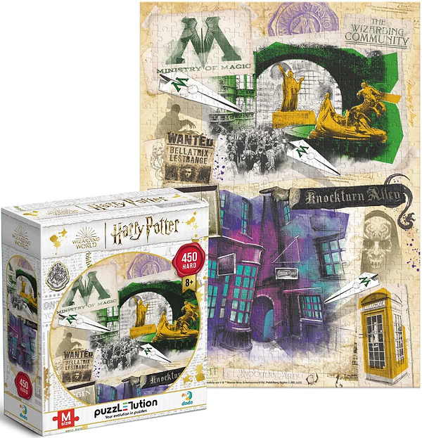 Фото - Пазлы (8+) Dodo Hard-M Harry Potter. Министерство магии и Аллея Ноктерн, 450 элементов (200504)