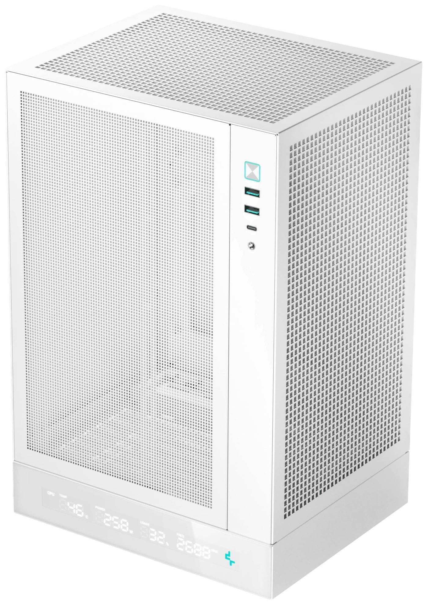 Корпус Deepcool CH170 Digital White (R-CH170-WHNPI0D-G-1) без БП