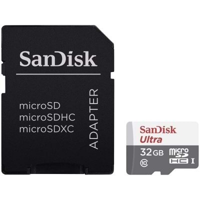 Карта пам'яті SanDisk Ultra Light microSDHC 32GB + SD Adapter (SDSQUNR-032G-GN3MA) - Фото 1