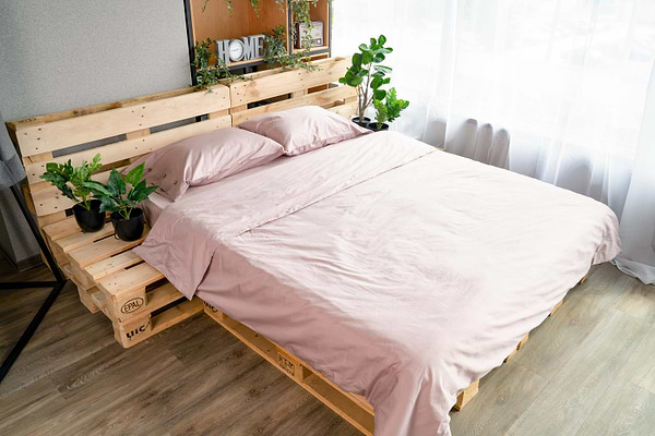 Фото - Пододеяльник двуспальный евро Ardesto  Mix&Match 200х220 пудра (ART2022DVP)