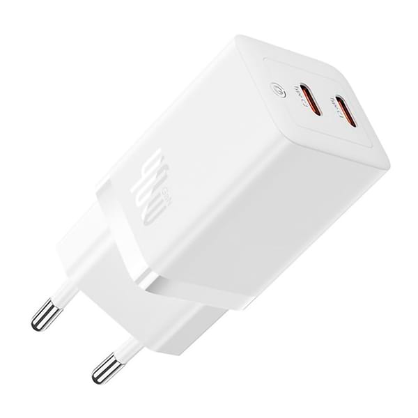 Фото - Сетевое зарядное устройство Baseus GaN5 Pro Fast Charger C+C 40W EU White (CCGP180102)