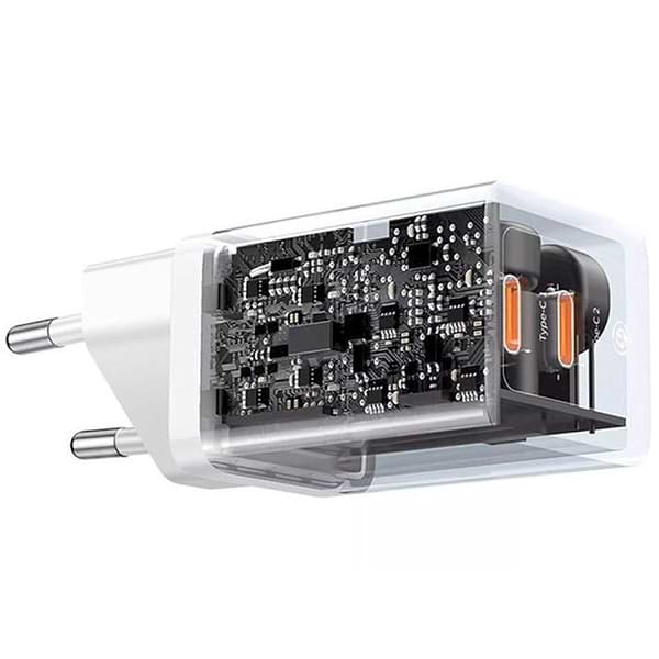 Фото - Сетевое зарядное устройство Baseus GaN5 Pro Fast Charger C+C 40W EU White (CCGP180102)