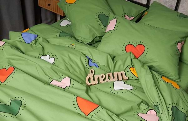 Фото - Комплект постельного белья Moon&Star Бязь Gold Люкс «Rainbow Hearts» King Size 220x240 см нав. 4х50х70 (MS-820005358)