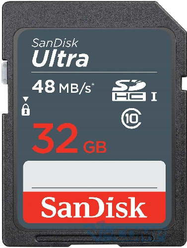 Карта памяти SanDisk Ultra SDHC 32GB Class10 UHS-I (SDSDUNR-032G-GN3IN)