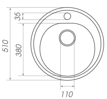 Фото - Мийка кухонна VALESO 510 LUNA матова  Пісок