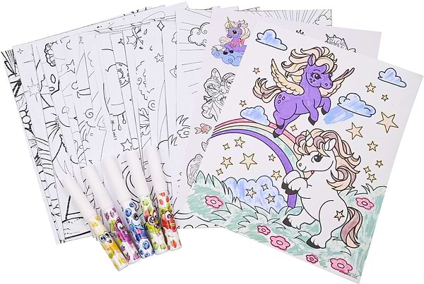 Фото - Набір для малювання Scentos Ароматний серії «Clean Colouring» – ЧАРІВНИЙ СВІТ (розмальовки, маркери, наліпки) (20210)