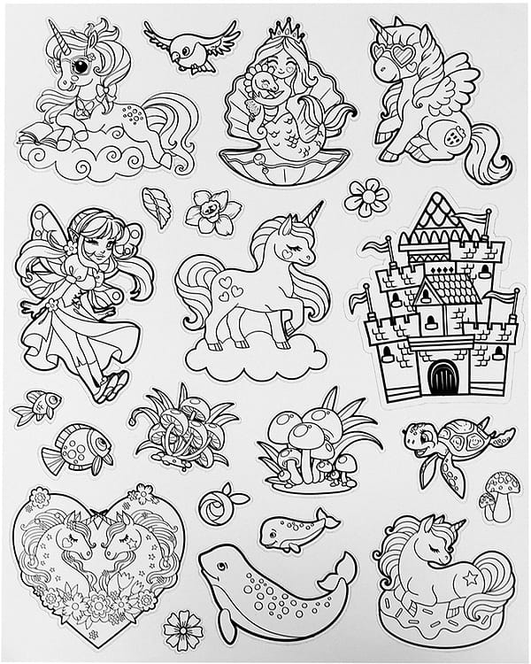 Фото - Набір для малювання Scentos Ароматний серії «Clean Colouring» – ЧАРІВНИЙ СВІТ (розмальовки, маркери, наліпки) (20210)