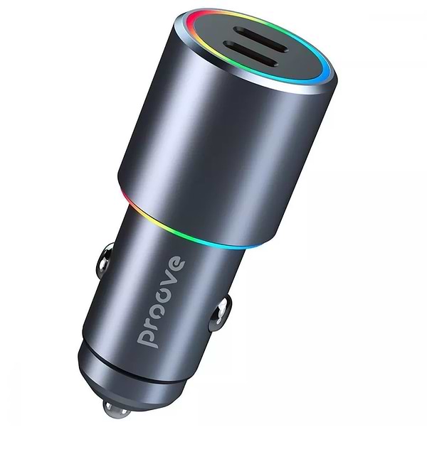 Фото - Автомобільний зарядний пристрій Proove Double Energy 50W Type-C Metal Gray (ACDE50022206)