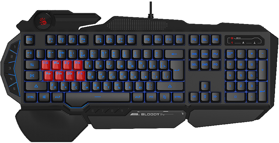Клавиатура проводная игровая Bloody B318  (Black) - Фото 1
