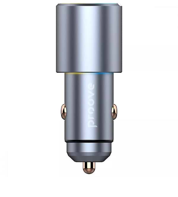 Фото - Автомобільний зарядний пристрій Proove Double Energy 50W Type-C Metal Gray (ACDE50022206)