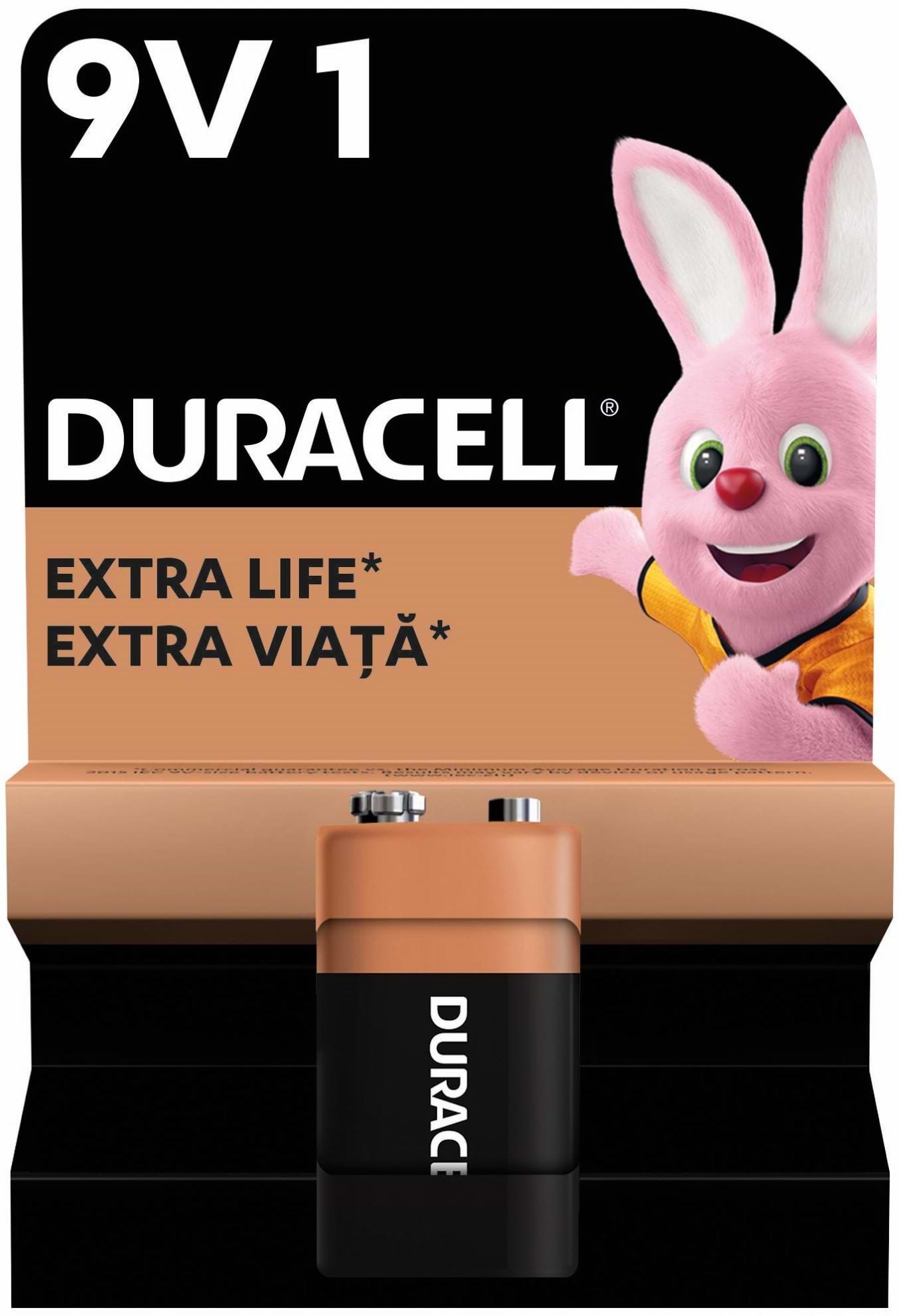 Батарейка тип 6F22 (1604) Duracell MN-1604 - Фото 1