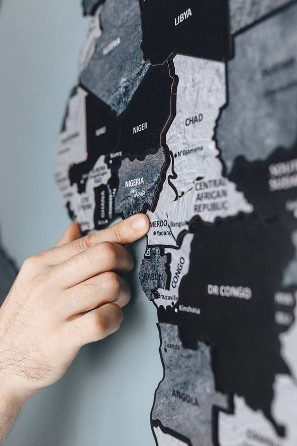 Фото - Пазли (8+) PuzzleOk Мапа Світу двошарова дерев'яна, настінна (Арт-06013)