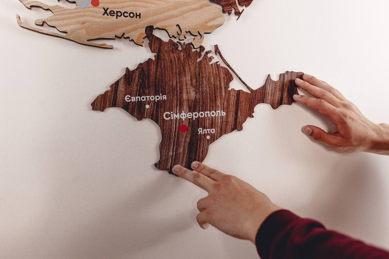 Фото - Пазлы (8+) PuzzleOk Карта Украины двухслойная деревянная, настенная (Арт-06010)