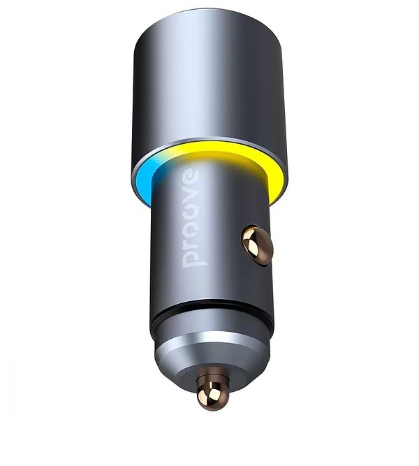 Фото - Автомобільний зарядний пристрій Proove Double Energy 50W Type-C Metal Gray (ACDE50022206)