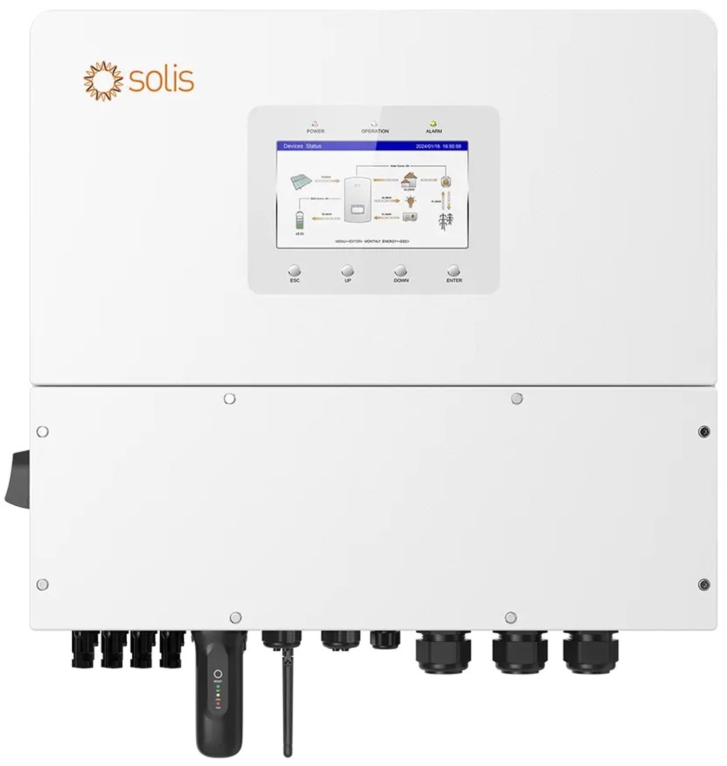 Інвертор гібридний сонячний Solis S6-EH3P15K-H для HV Batteries (3ф., 15кВт, 380V)