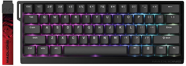 Фото - Клавиатура проводная игровая FGG MADLIONS MAD60 HE RGB Magnetic (FGG-MAD60HE-RGB-BLK)