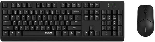 Фото - Клавиатура+мышь беспроводная Rapoo X1500 Black