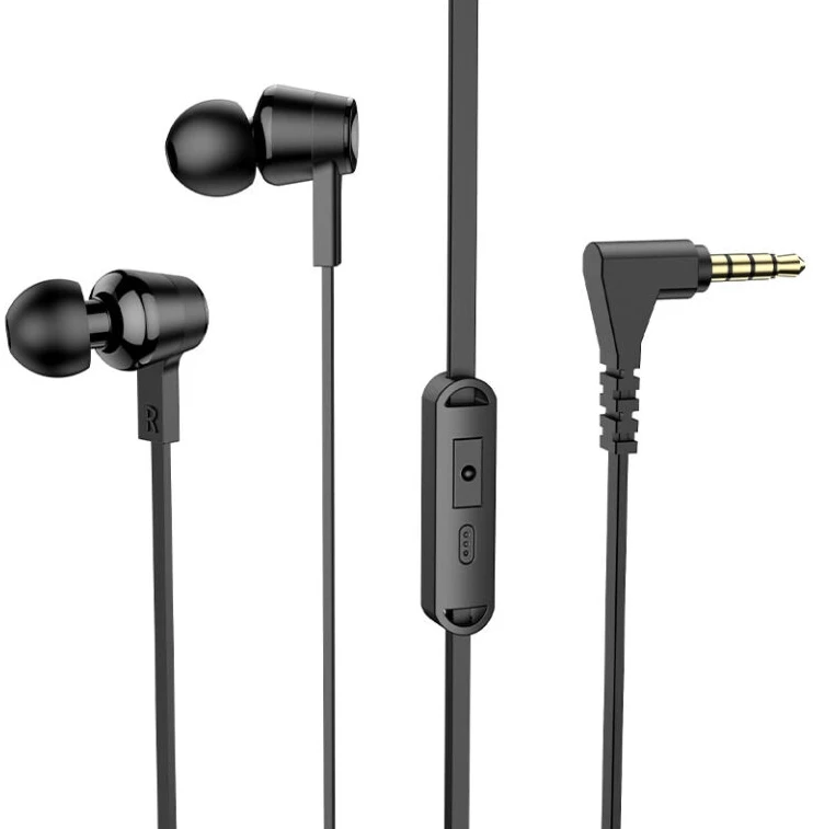 Наушники вкладыши проводные HOCO M86 Oceanic universal earphones with mic Black (6931474751621)