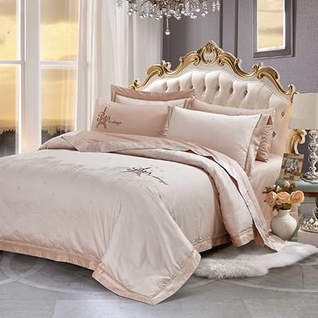 Комплект постельного белья Word of Dream 8 Париж жаккард 2х150х215 бежевий (19309)