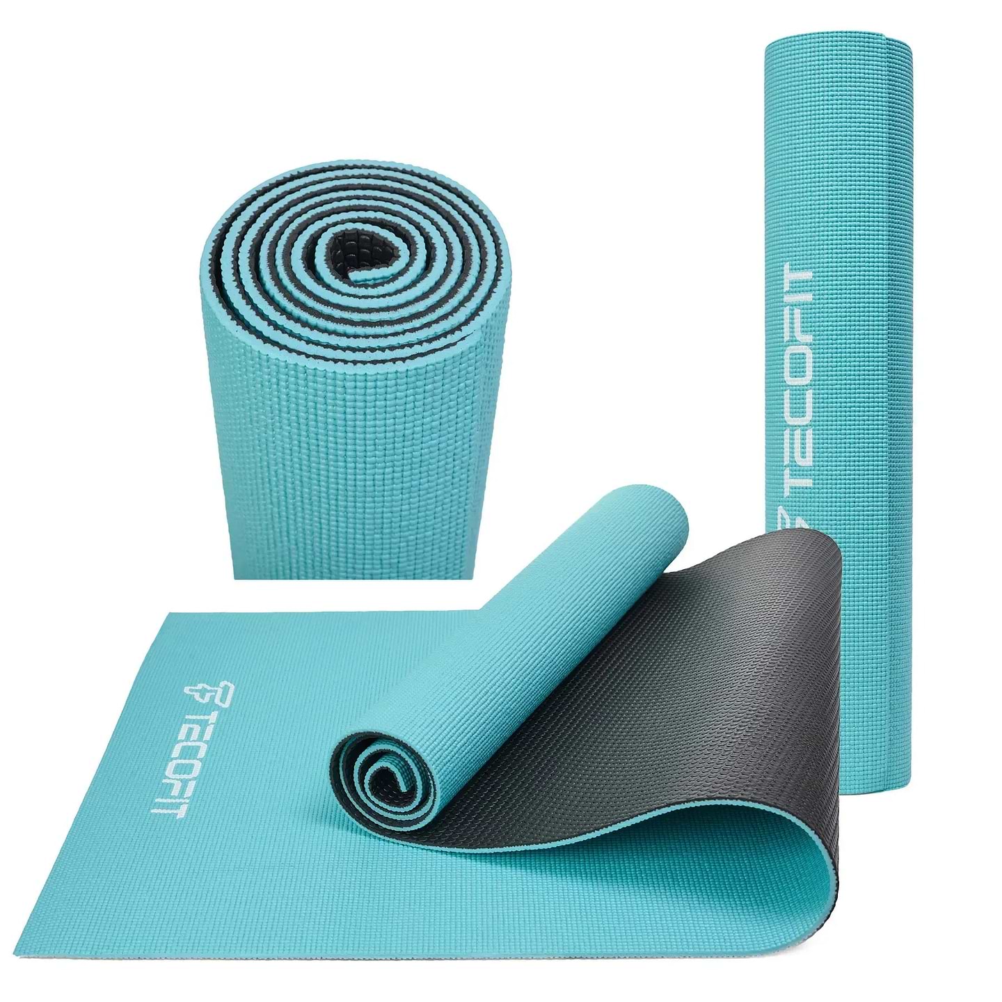 Килимок для йоги та фітнесу TECOFIT Dual Color PVC Mat 173х61х0.5 см (TOP17113491) - Фото 1