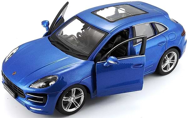 Фото - Коллекционная машинка 1:24 Bburago Porsche Macan (черный, синий 1:24) (18-21077) в асс.
