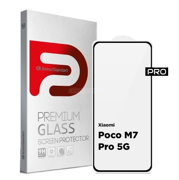 Фото - Захисне скло для смартфону Armorstandart Захисне скло ArmorStandart Pro для Xiaomi Poco M7 Pro 5G Black (ARM83140)