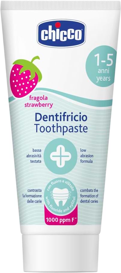 Фото - Зубная паста детская Chicco Клубничка со фтором 50 мл (07429.00)