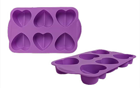 Фото - Форма для приготування Gusto GT-S-205 серце 6 шт. 26х16х3 см