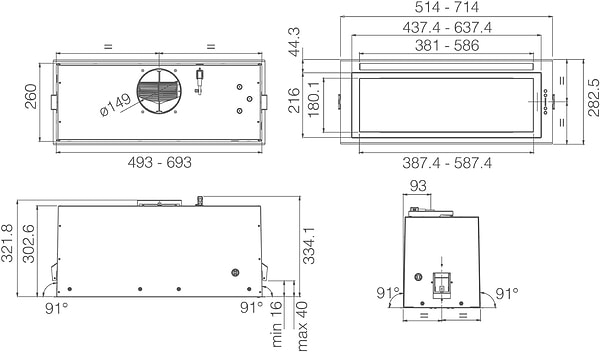 Фото - Витяжка вбудована Elica ENTER BLGLASS/A/52