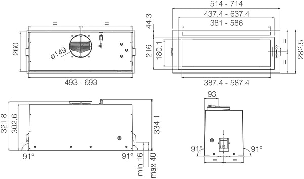 Фото - Витяжка вбудована Elica ENTER BLGLASS/A/72