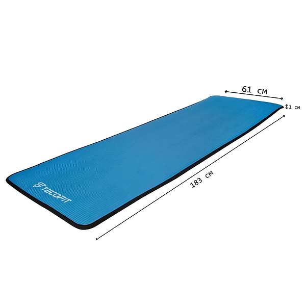 Фото - Килимок для йоги та фітнесу TECOFIT Коврик/мат TECOFIT NBR 183x61x1 см Blue-Black +чехол-сумка в подарок (TOP18124795/1)