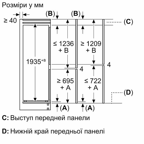 Фото - Холодильник встраиваемый Bosch KIN96VFD0