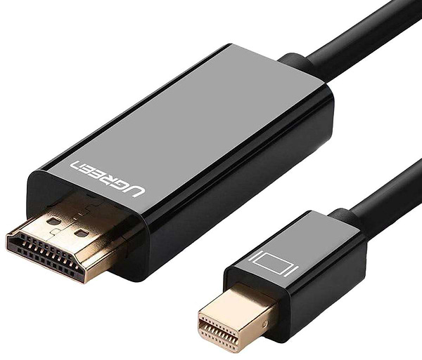 Фото - Кабель UGREEN MD101 Mini DP Male to HDMI 4K 1.5m Black (20848) Фото - Кабель UGREEN MD101 Mini DP Male to HDMI 4K 1.5m Black (20848)