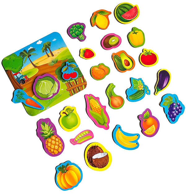 Фото - Настольная игра (3-4 года) Roter Kafer Vegetables and fruits with board (RK2090-06)