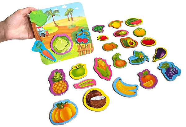 Фото - Настольная игра (3-4 года) Roter Kafer Vegetables and fruits with board (RK2090-06)