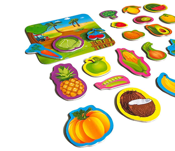 Фото - Настольная игра (3-4 года) Roter Kafer Vegetables and fruits with board (RK2090-06)