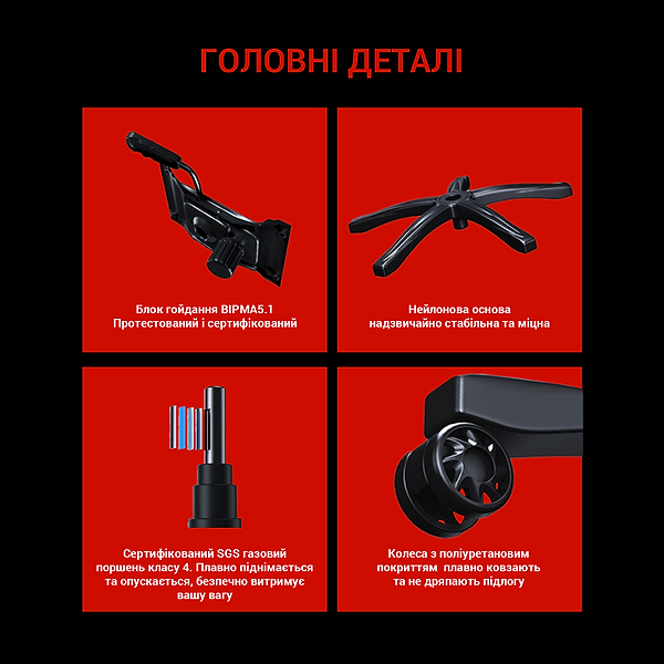 Фото - Кресло для геймеров Anda Seat Luna Size L Black PVC (AD18-44-B-PV/C)