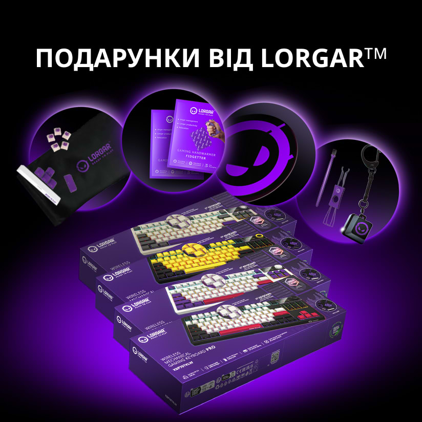 Фото - Клавиатура беспроводная игровая Lorgar KBP70TKLW Wireless TKL Mechanical Pro Black-Yellow (LRG-KBP70TKLW-YL-US)