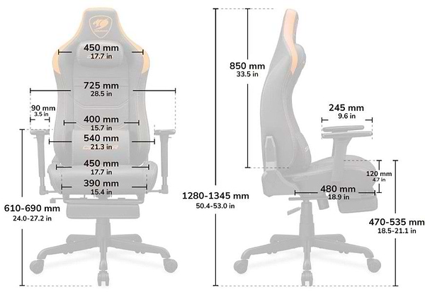 Фото - Кресло для геймеров Cougar ARMOR EVO S Gold