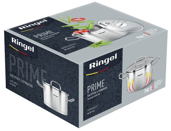 Фото - Кастрюля Ringel Prime 20 см 3.6 л (RG 2019-20)