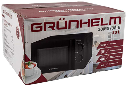 Фото - Мікрохвильова піч (НВЧ) Grunhelm 20MX708-B Black