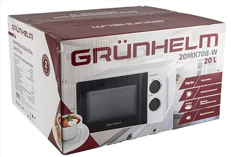 Фото - Мікрохвильова піч (НВЧ) Grunhelm 20MX708-W White