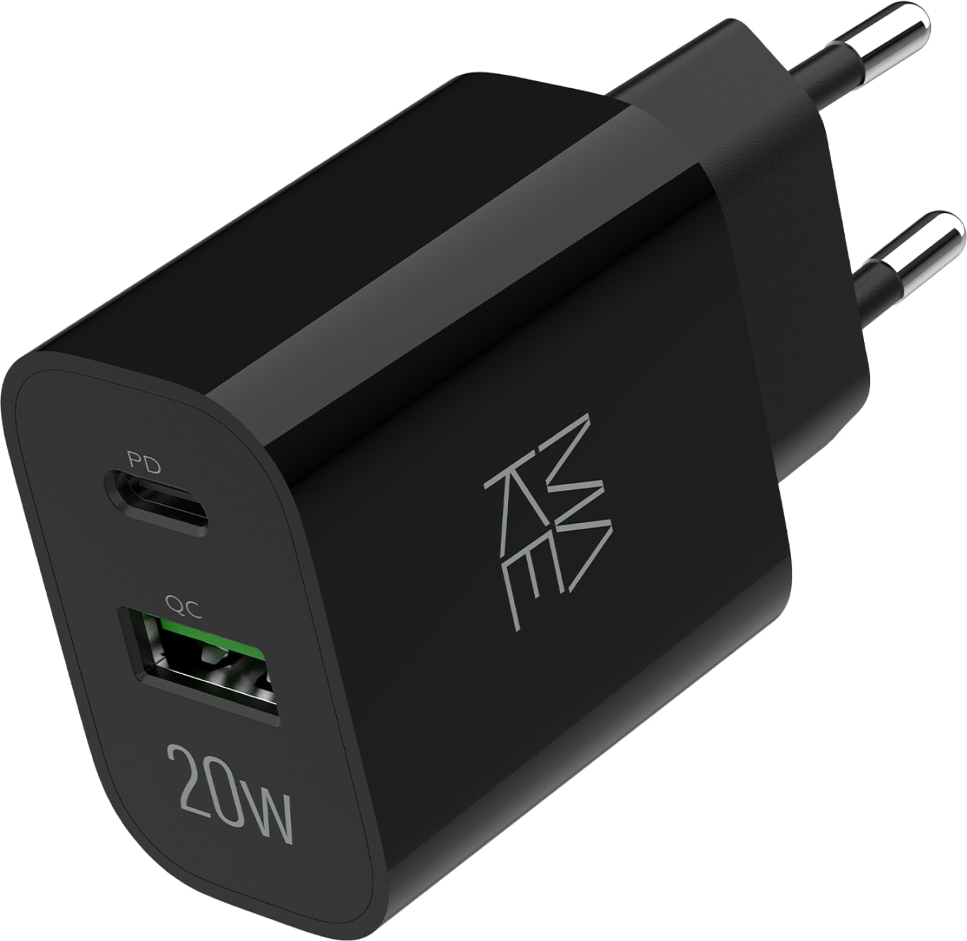 Сетевое зарядное устройство MAKE 20W PD + QC3.0 Black (MCW-2021BK)