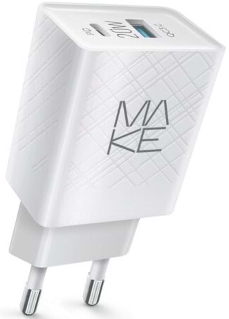 Фото - Мережевий зарядний пристрій MAKE 20W PD+QC White (MCW-324PWH)