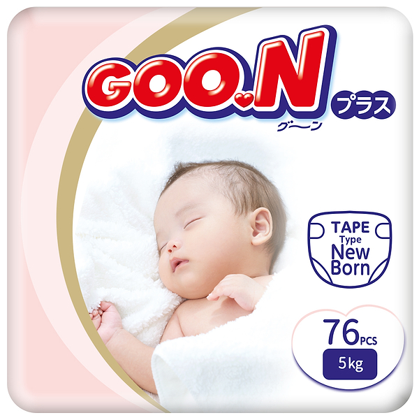 Фото - Одноразовые подгузники Goo.N Plus для новонароджених на липучках Размер NB (до 5 кг.), 76 шт. (21000626) Фото - Одноразовые подгузники Goo.N Plus для новонароджених на липучках Размер NB (до 5 кг.), 76 шт. (21000626)