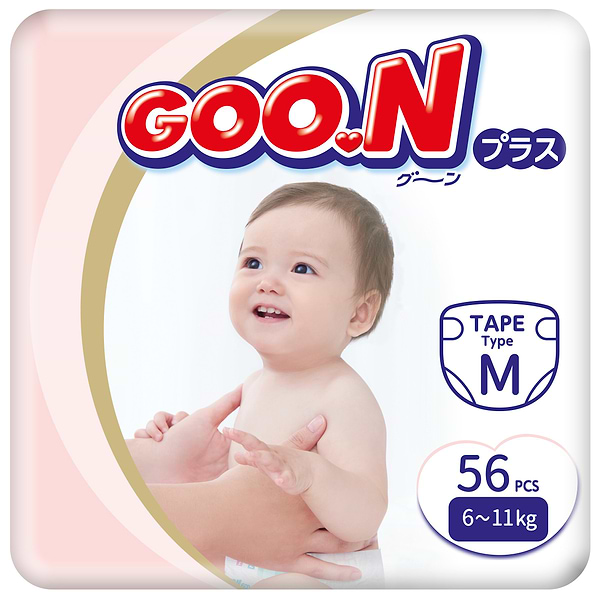 Фото - Одноразовые подгузники Goo.N Plus (М, 6-11 кг, 56 шт.) (21000628)