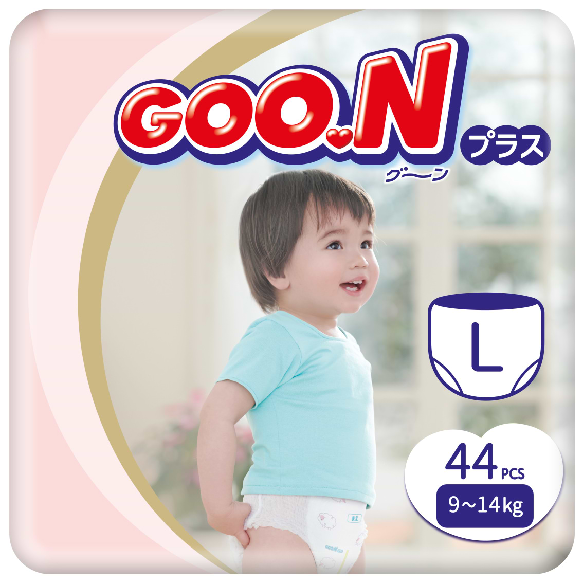Одноразовые подгузники-трусики Goo.N Plus Размер L (9-14 кг.), 44 шт. (21000632) - Фото 1