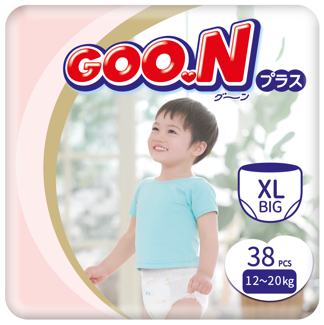 Одноразовые подгузники-трусики Goo.N Plus Размер XL (12-20 кг.), 38 шт. (21000633) - Фото 1