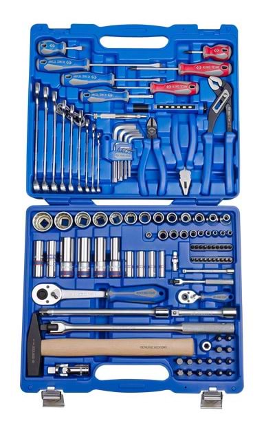 Набір інструментів KING TONY 1/2"+1/4" DR. 110 шт. в пластиковому кейсі (7010MR)